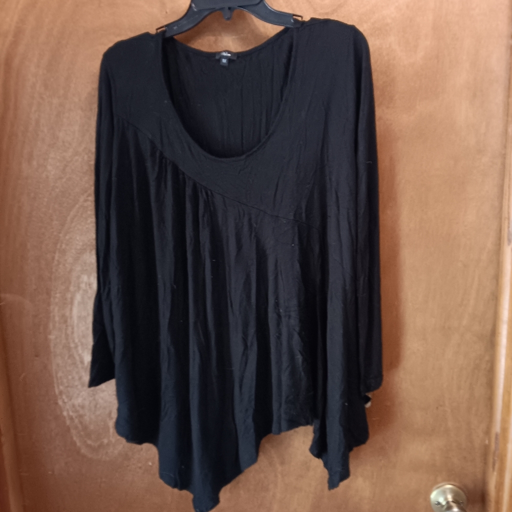 Storm Black Asymmetrical Women's Tunic